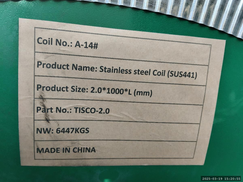 Stainless steel Coil SUS 441